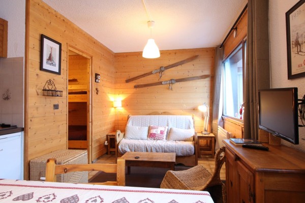 Studio + Coin Montagne – Résidence Le Caribou – 4 couchages